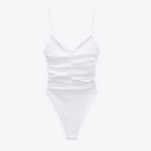 Zara White Bodysuit Size Medium